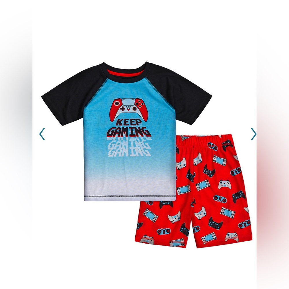 Cuddl Duds Boy’s 2 Piece Pajama Set- gaming theme| Size: 4/5
